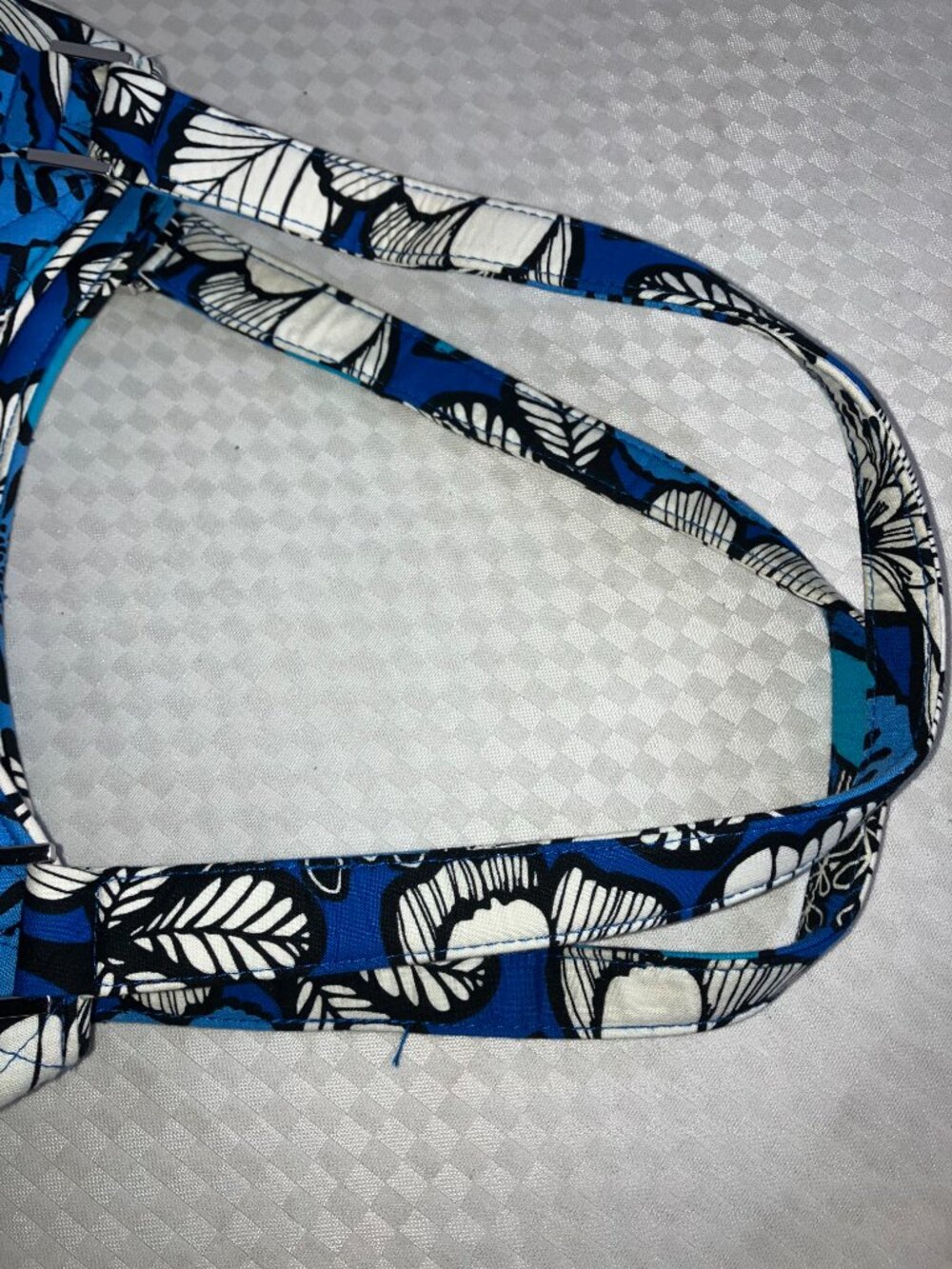 Vera Bradley Emily Satchel Handbag Purse Women OS Blue Bayou Quilted Floral - Picture 9 of 13